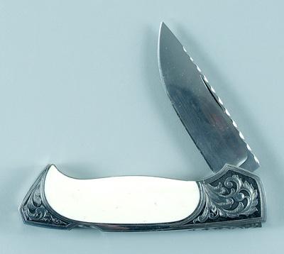 Joe Kious knife, single blade marked