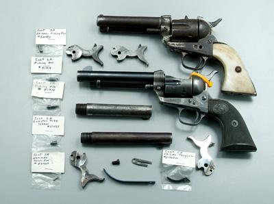 Colt revolver parts: two single
