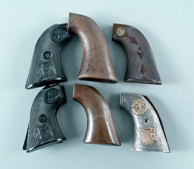 Six pairs revolver grips, all for single-action