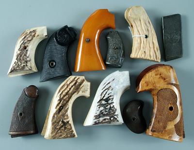 26 pairs assorted handgun grips: stag,