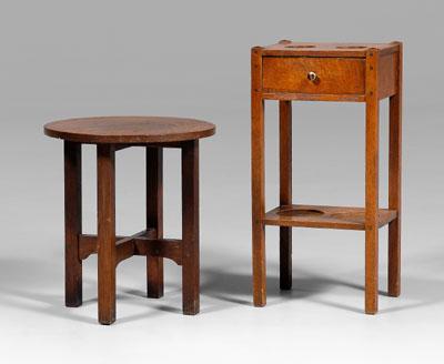 Stickley Arts and Crafts oak tabouret,