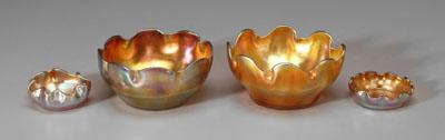 Four Tiffany favrile bowls all 9464c