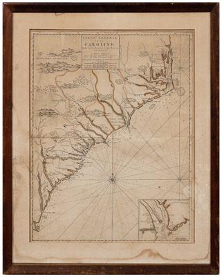 18th century map North and South 9467a
