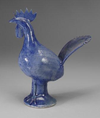 Bobby Ferguson blue stoneware rooster 94688