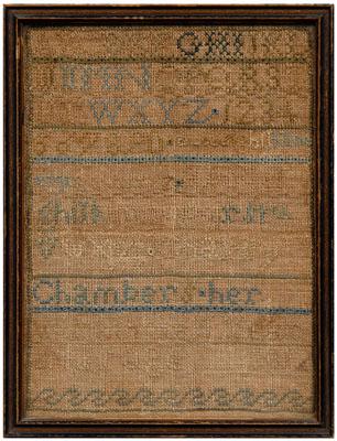 1812 marking sampler seven lines 9469b