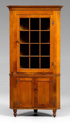 Federal pine corner cupboard two case 946ad