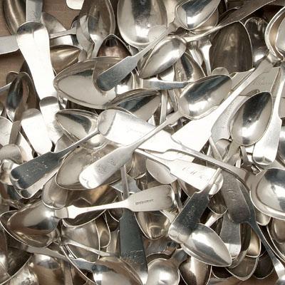 139 coin silver spoons various 946b6