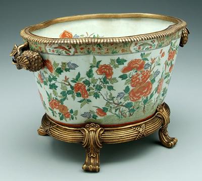Chinese porcelain planter, floral