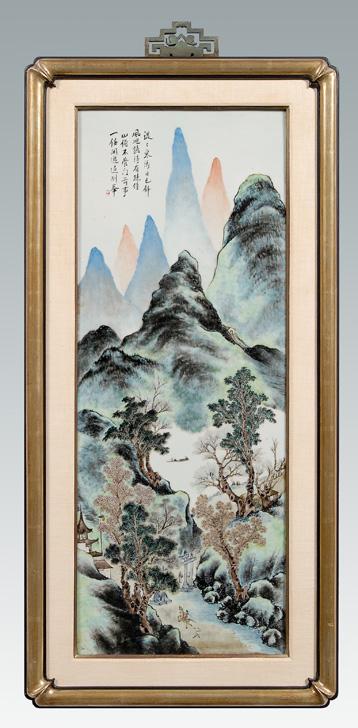 Chinese porcelain panel mountainous 9432c