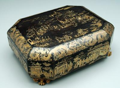 Chinese export lacquer game box  9432e
