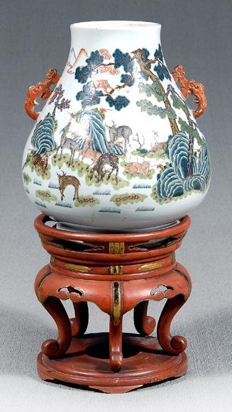 Chinese porcelain vase with stand,