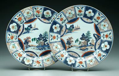 Pair Chinese Imari style chargers  94340