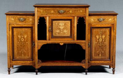 Edwardian inlaid rosewood sideboard,