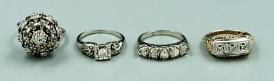 Four lady 39 s diamond rings  94374