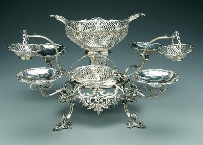 George III English silver epergne  9437e