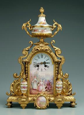 French porcelain shelf clock urn 9438c