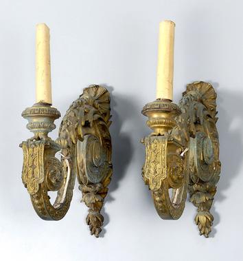 Pair Louis XVI style sconces very 9438e