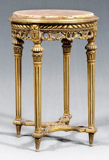 Louis XVI style marble top stand  94390