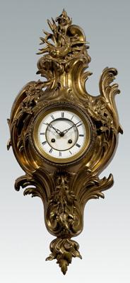 Rococo style key wind shelf clock,