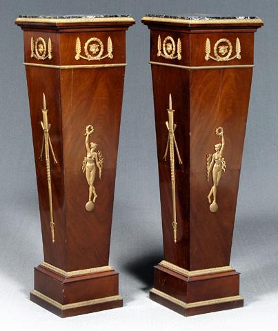 Pair French Empire style pedestals  943a3
