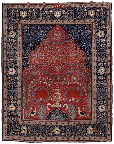 Pictorial Tabriz carpet vase of 943a7
