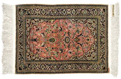 Fine Hereke silk rug, large central
