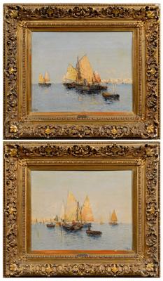 Pair &quot;C. Wells&quot; paintings: