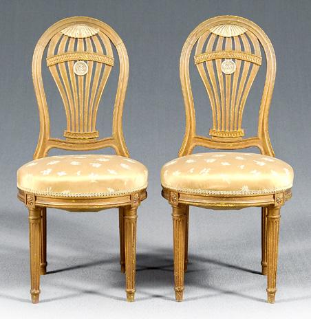 Pair Louis XVI style side chairs  943c0