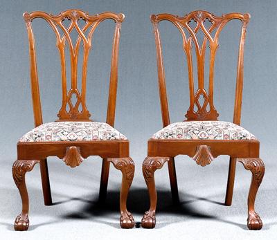 Pair Chippendale style side chairs  943e2