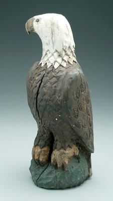 Carved and painted wooden eagle  943ed