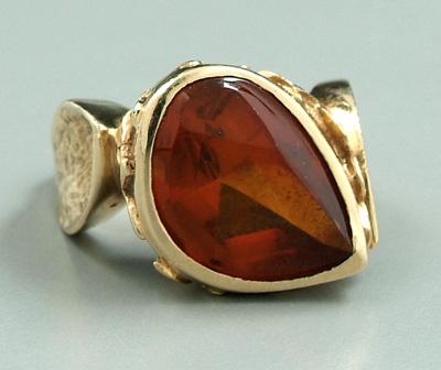 Lady 39 s citrine gold ring free form 9440a