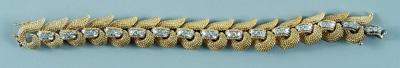 Diamond, gold link bracelet, 60