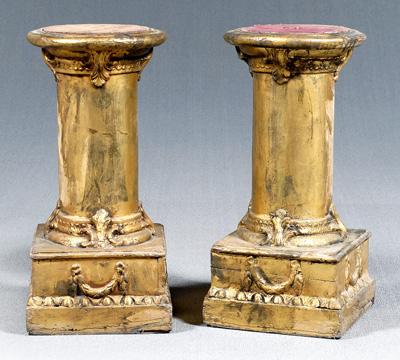 Pair classical gilt wood pedestals  9441b