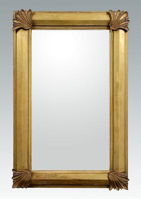 Gilt wood framed mirror, beveled