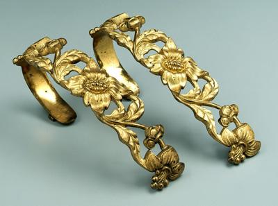 Set of eight gilt bronze tiebacks  9442e