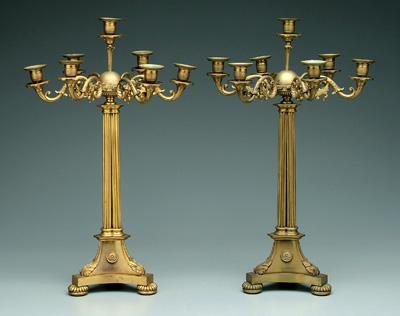 Pair ormolu mounted brass candelabra  94439