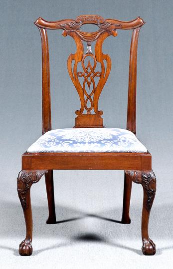 Chippendale mahogany side chair  9443f