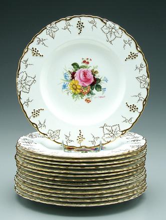 Fourteen Royal Crown Derby plates: