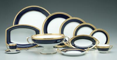 110 pieces Rosenthal china, cobalt and