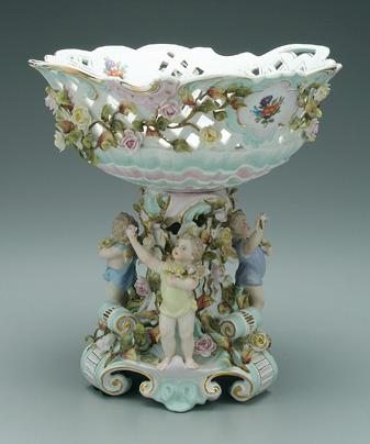 Figural porcelain center bowl,