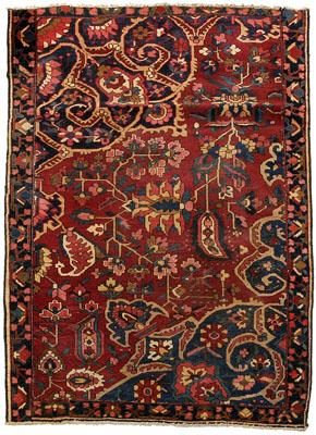 Persian rug fragment, 4 ft. 7 in.