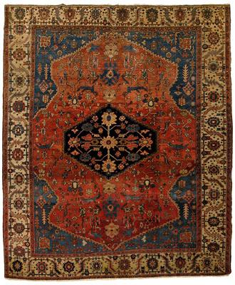 Bakshaish rug, dark blue central