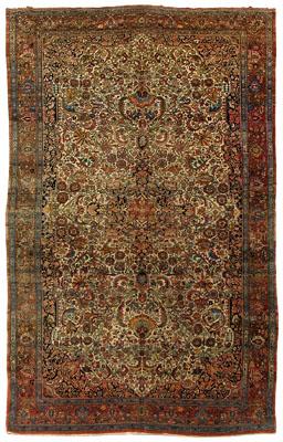 Bijar rug, fine repeating floral