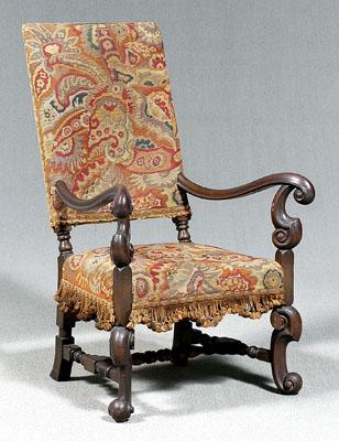Flemish Baroque style open armchair  948d0