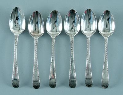 Six Bateman English silver spoons  948ff