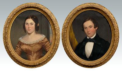 Pair 19th century Kentucky portraits  94908