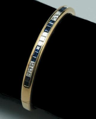 Sapphire and diamond bracelet: