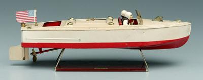 Key-wind Lionel boat, No. 43 Runabout,