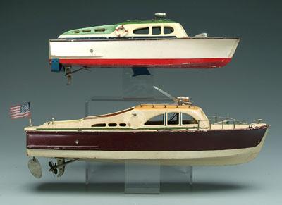 Two battery operated cabin cruisers:
