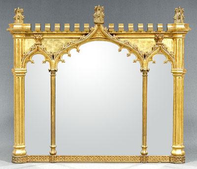 Gothic Revival overmantle mirror  9494f